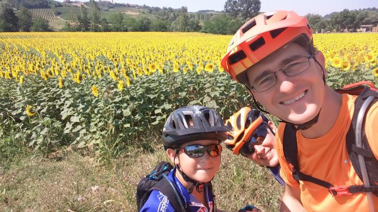biking children