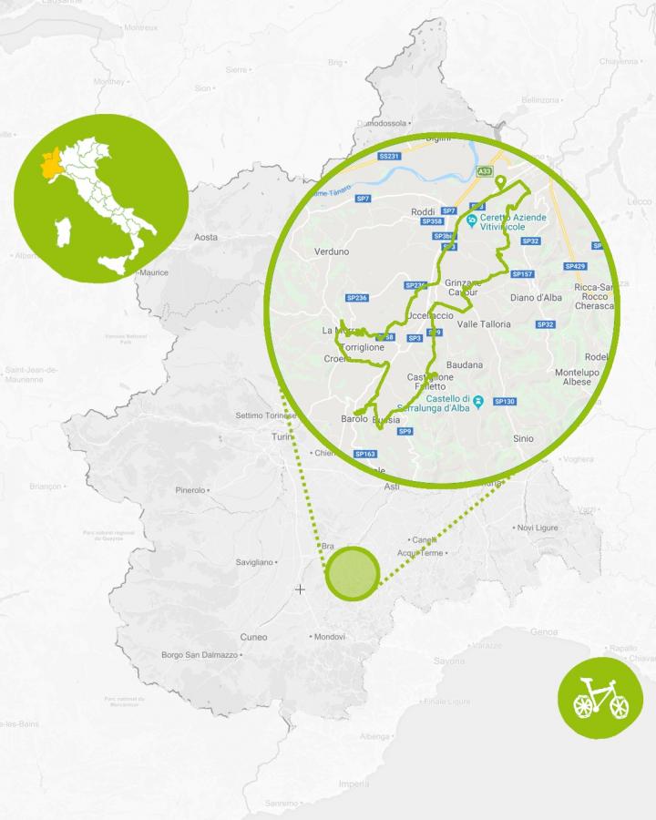 a day out with an e-bike in the Langhe region