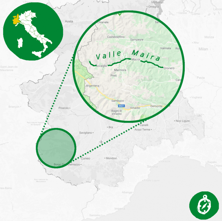 Mappa Val Maira trekking