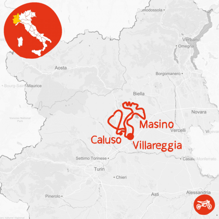 Vespa tour morainic Amphitheatre of Ivrea