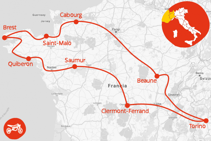 Brittany motorcycle map