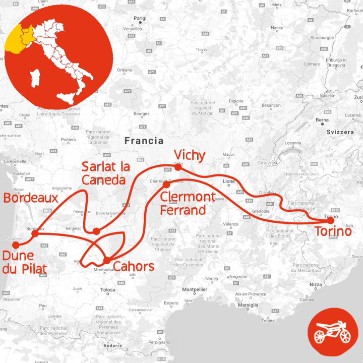 Mappa Moto Perigord Giroola